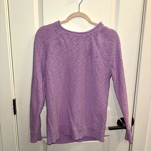 LL Bean Midweight Cotton Rollneck Sweater - Lilac